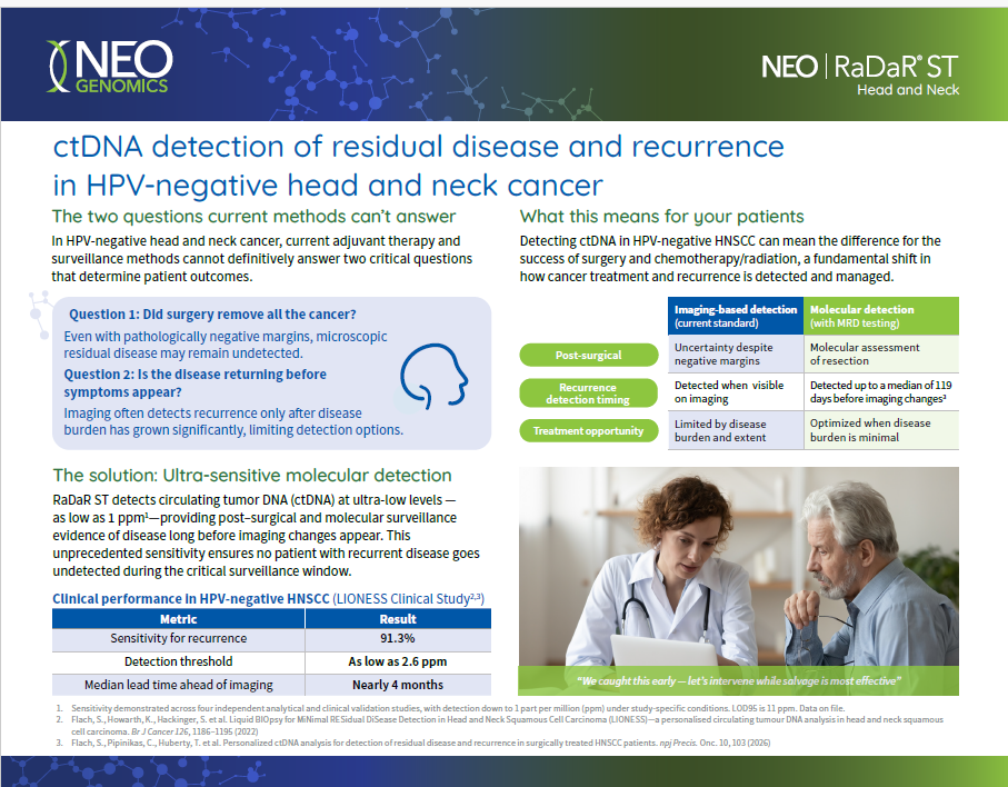 RaDaR ST for head & neck cancer